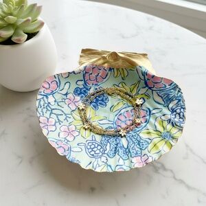 Tropical Coastal Floral Trinket Dish